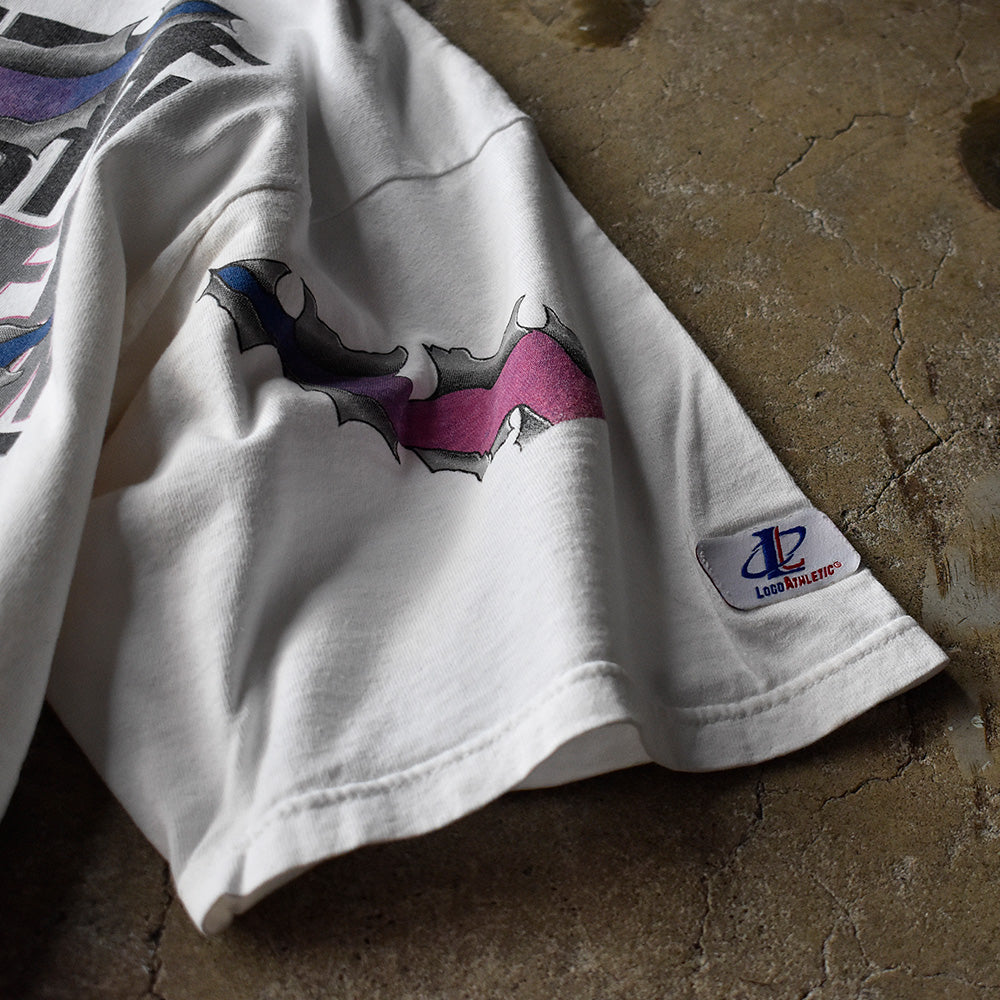 90's AOP! LOGO ATHLETIC Racing Tシャツ 250414H