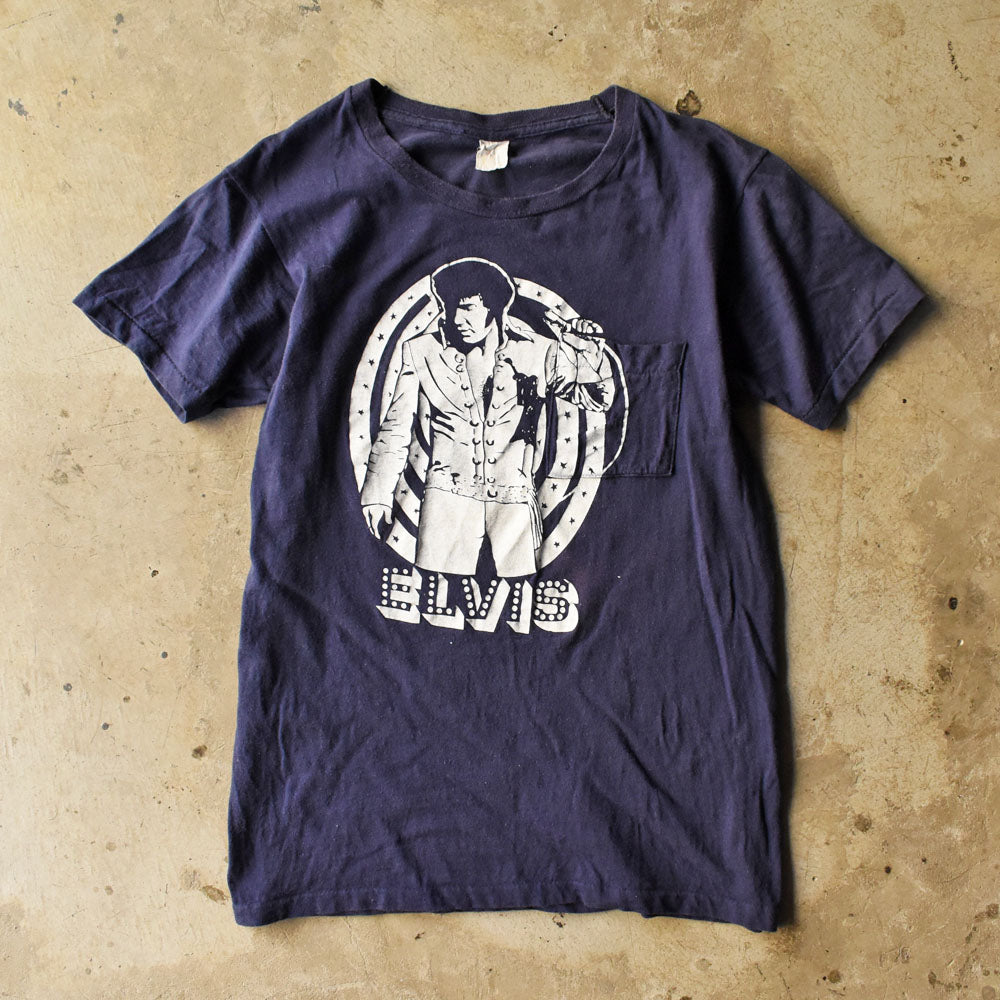 80’s “Elvis Presley” ポケット付き ロック Tシャツ 250912H