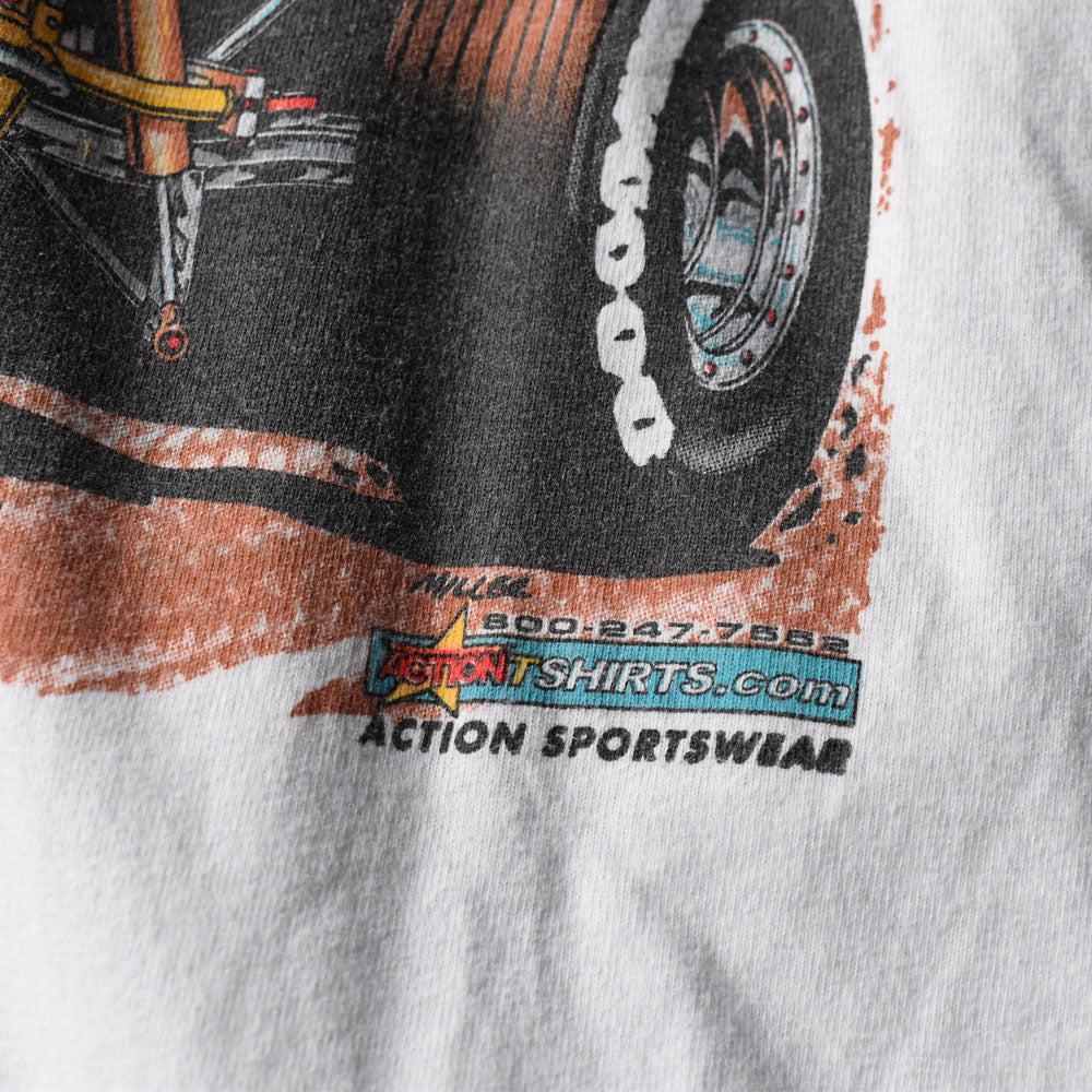 Y2K Hanes “WORLD OF OUTLAWS” レーシング Tシャツ 250509