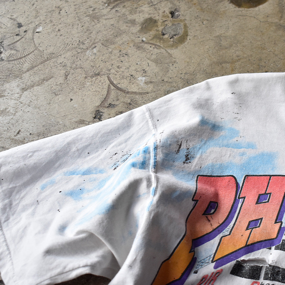 90's ボロ! CHASE authentics AOP レーシング Tシャツ USA製 250805H