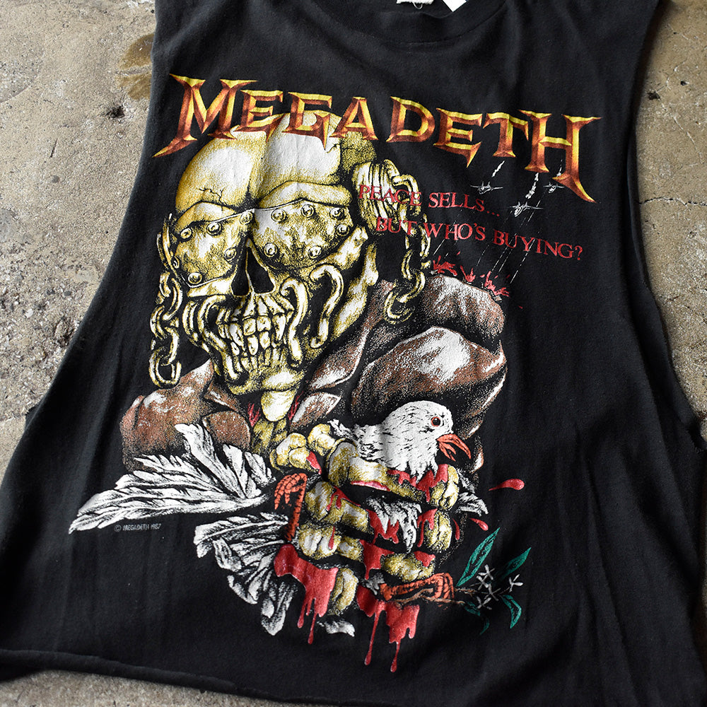 80’s MEGADETH “Peace Sells... But Who's Buying?” カットオフ ロック Tシャツ 250804H