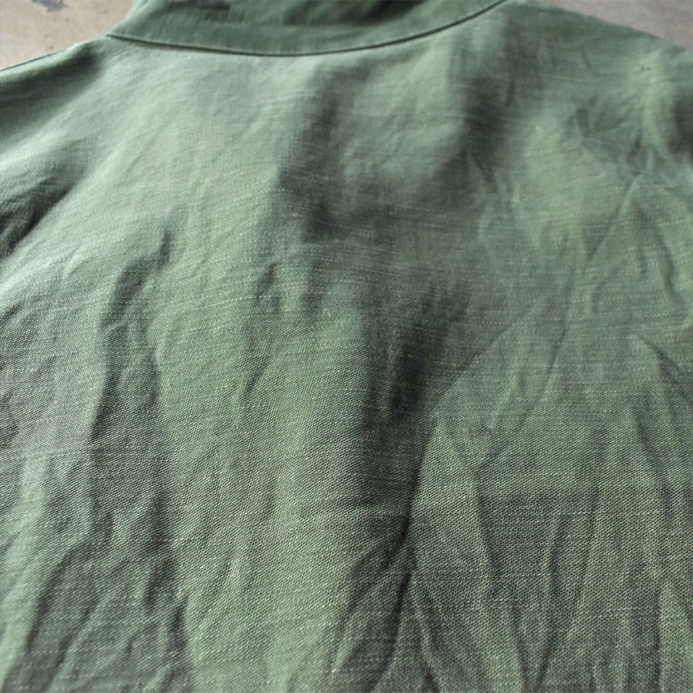 60’s U.S.ARMY 雰囲気◎ ワッペン付き ミリタリー ユーティリティシャツ 240707