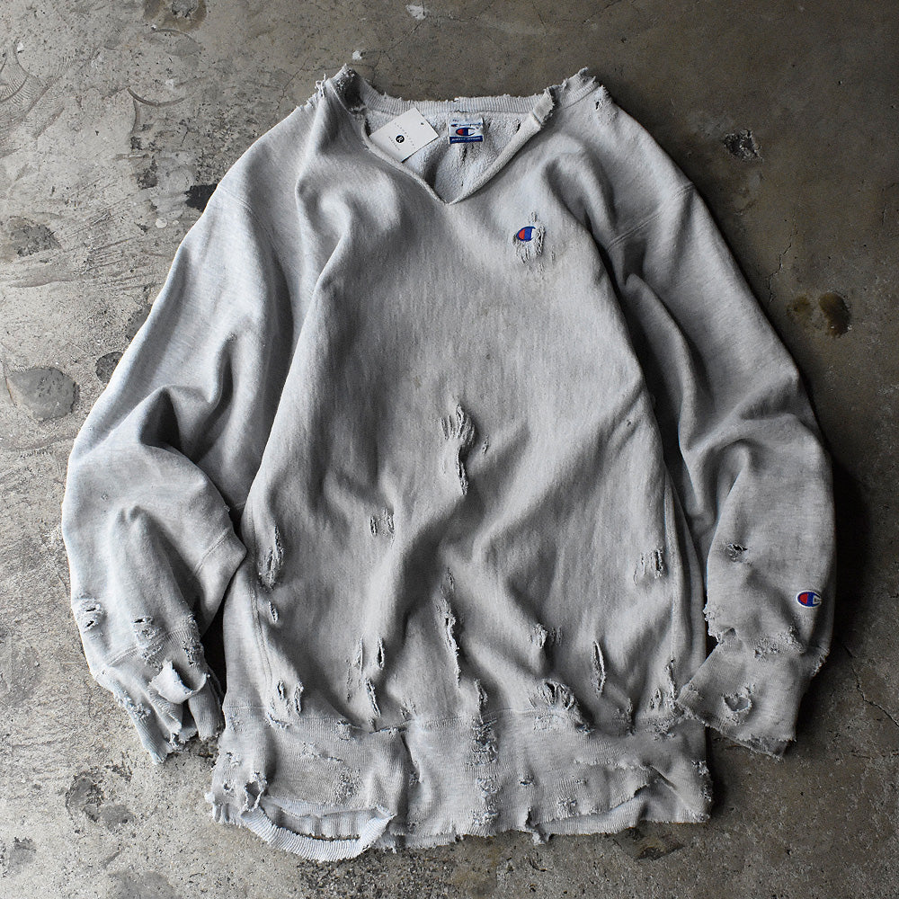 90's ボロ! Champion Authentic RWスウェット 231001H