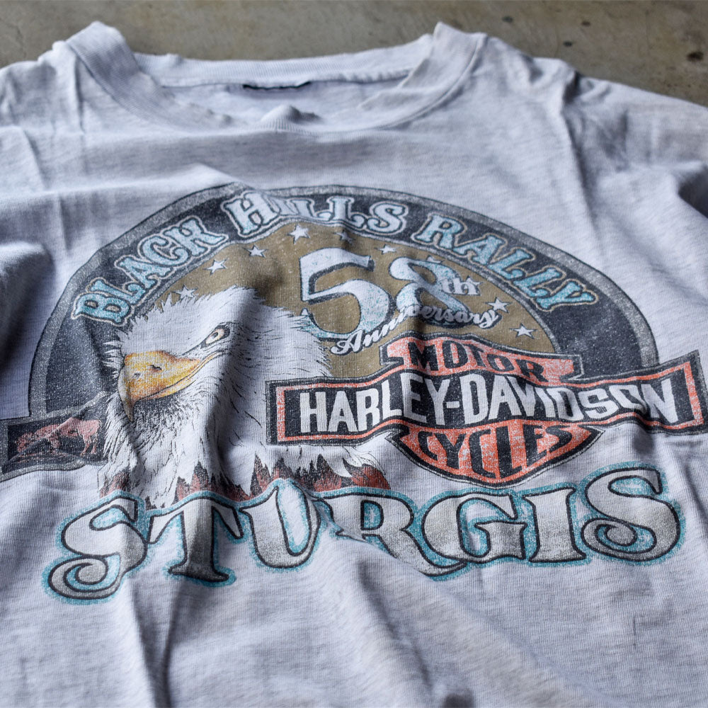 90's Harley-Davidson ”58th BLACK HILLS RALLY STURGIS” バイク Tシャツ 220703H
