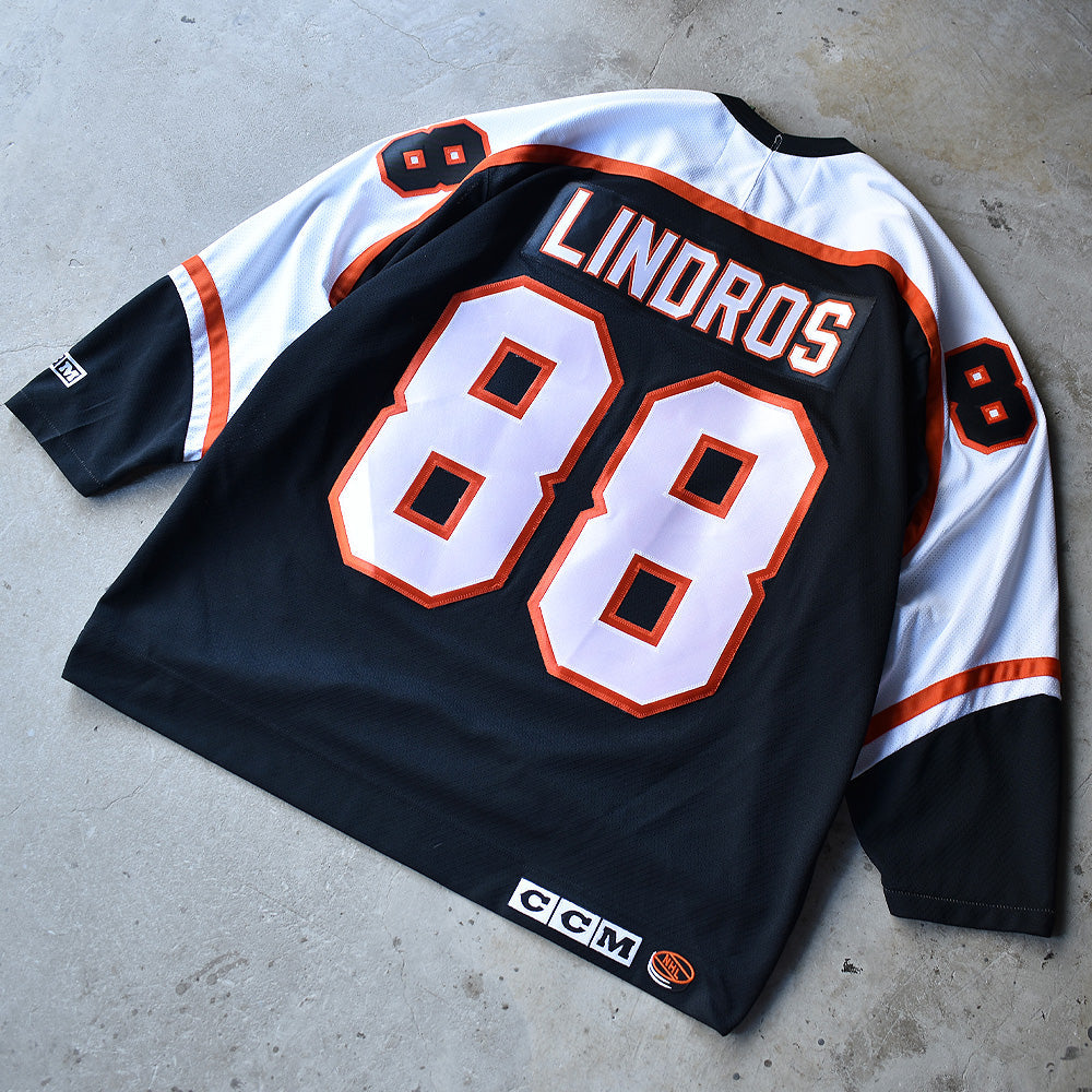 90's NHL Philadelphia Flyers “LINDROS #88” ホッケーシャツ ゲームジャージ 220925H