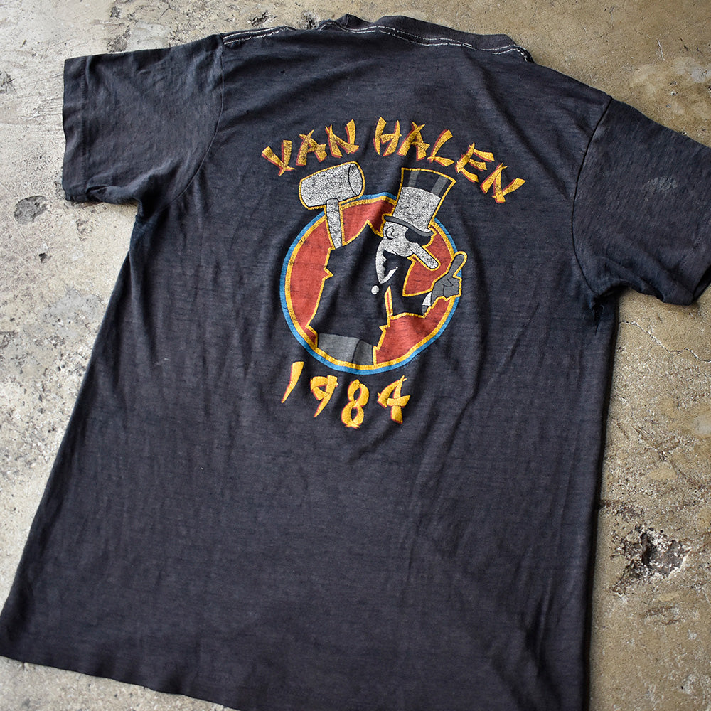 80's Van Halen “Tour Of The World 1984“ ロック Tシャツ 250702H
