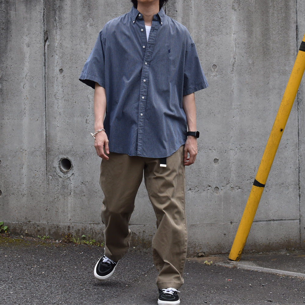 90's Ralph Lauren “BLAIRE” ストライプ 半袖 ボタンダウンシャツ 240425 S2088