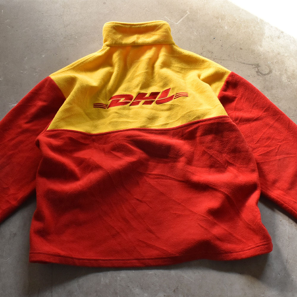 90-00’s DHL バイカラー ハーフジップ フリースプルオーバー 231222