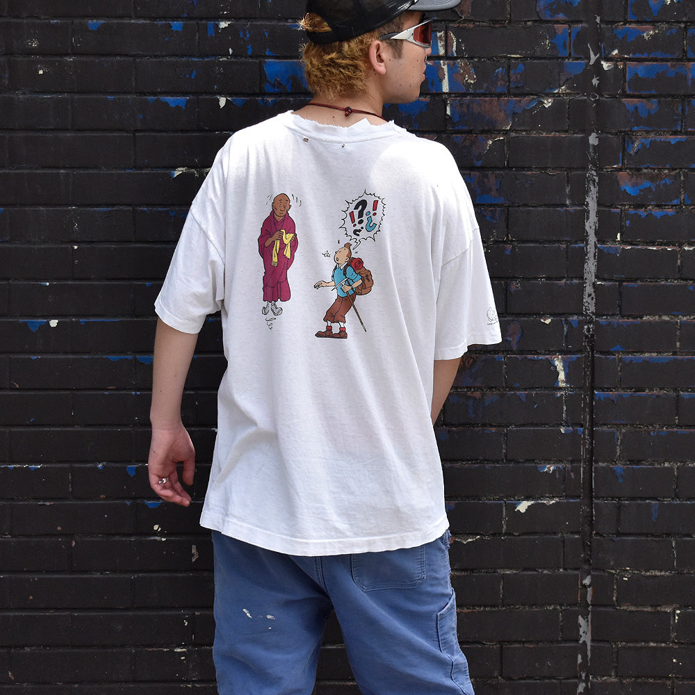 90’s “タンタンの冒険“ Tシャツ 250610H
