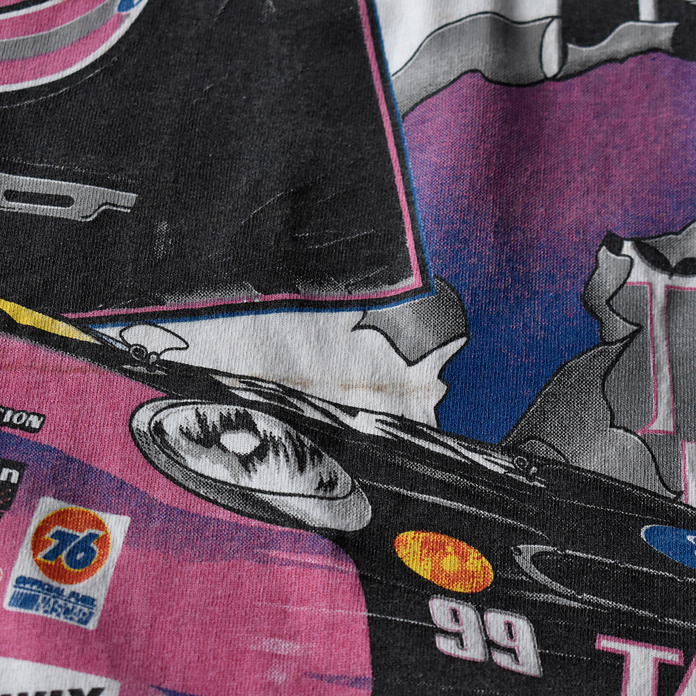 90's AOP! LOGO ATHLETIC Racing Tシャツ 250414H