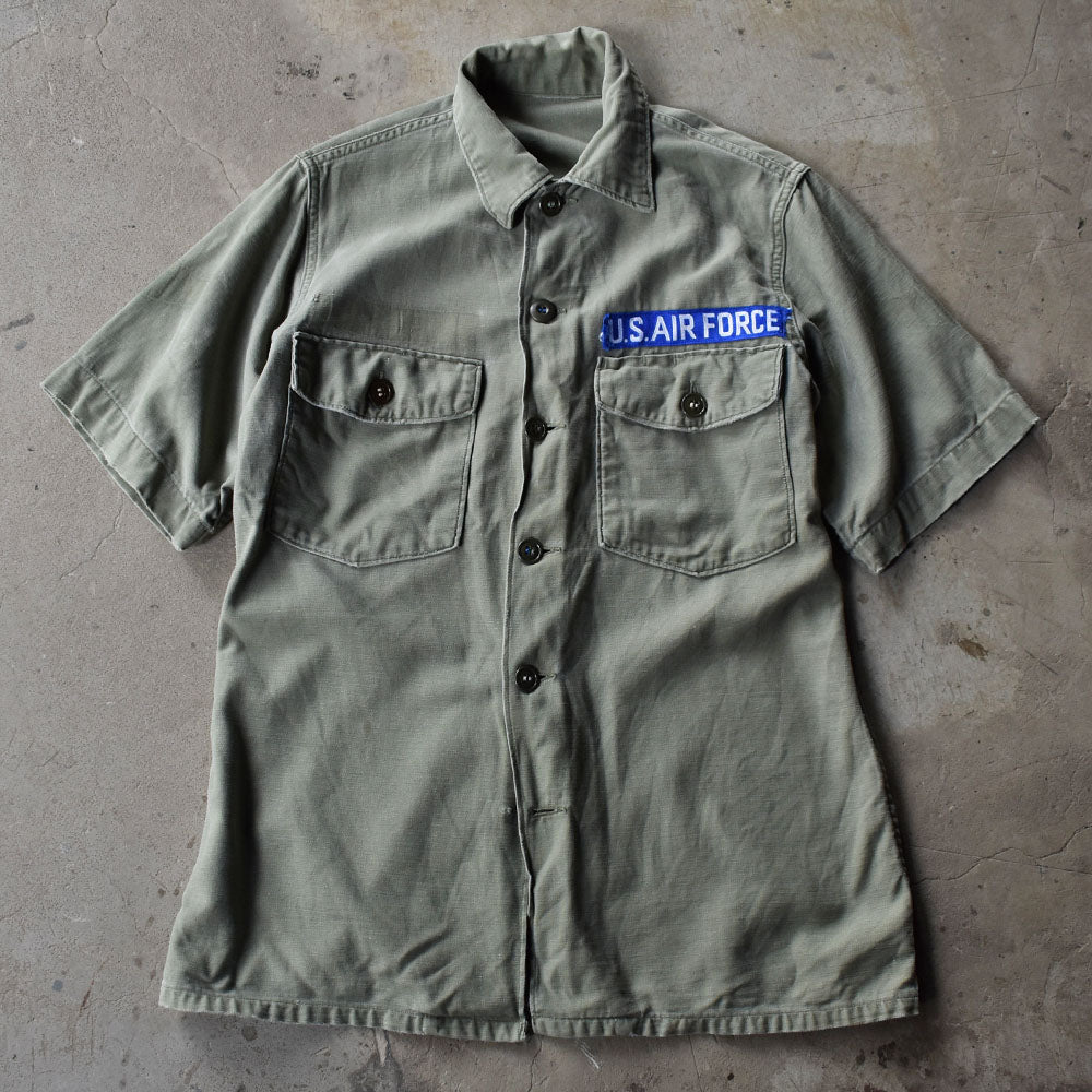 60’s U.S.ARMY シャツ袖 4th U.S.AIR FORCE 袖カスタム ユーティリティシャツ 230514