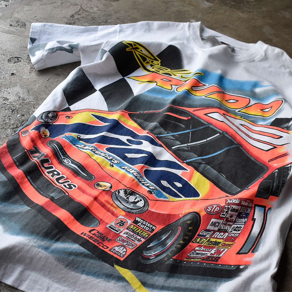 90's “Ricky Rudd #10 / Tide” AOP! レーシング Tシャツ 240723H