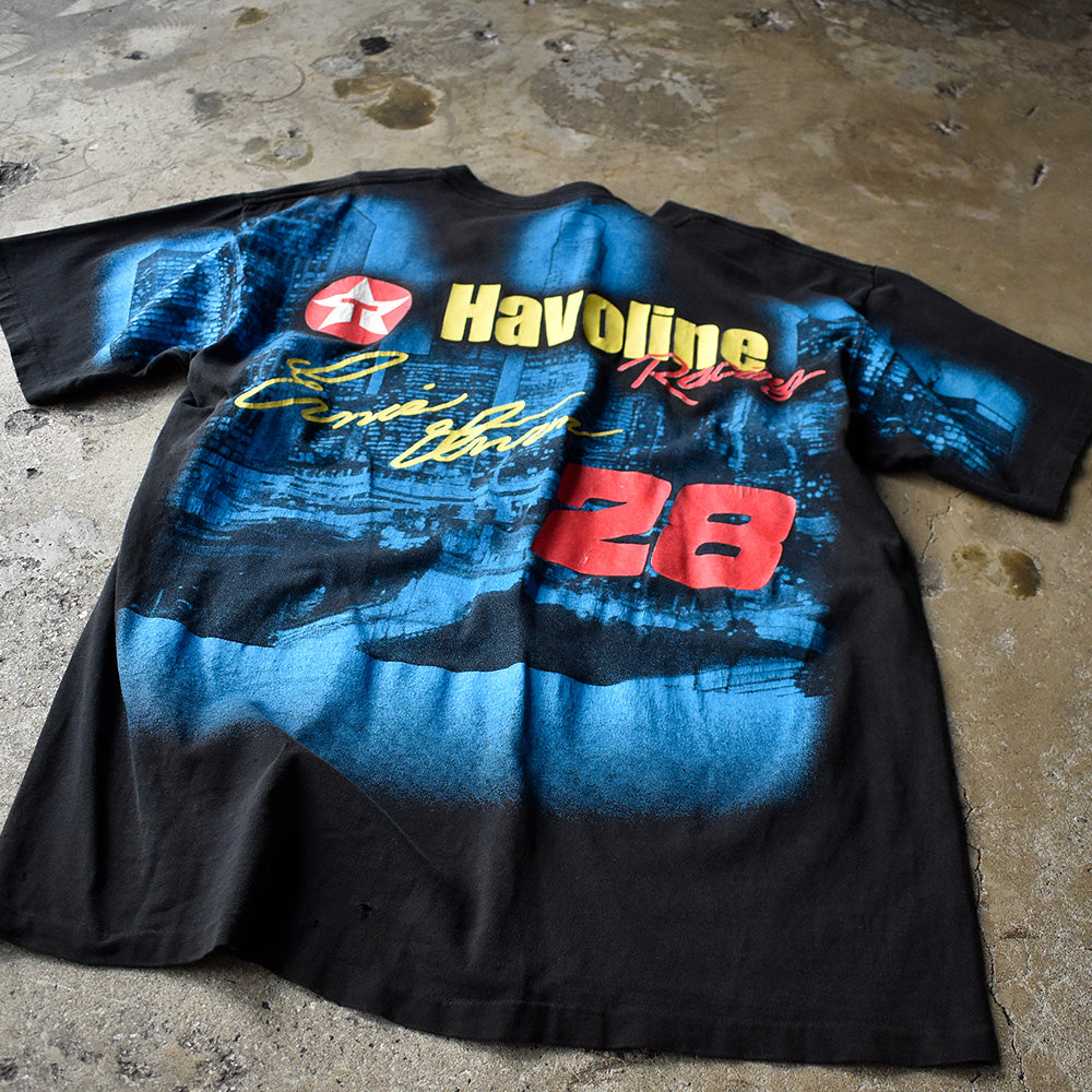90's LOGO ATHLETIC "Ernie Irvan #28" AOP! レーシング Tシャツ 240728H