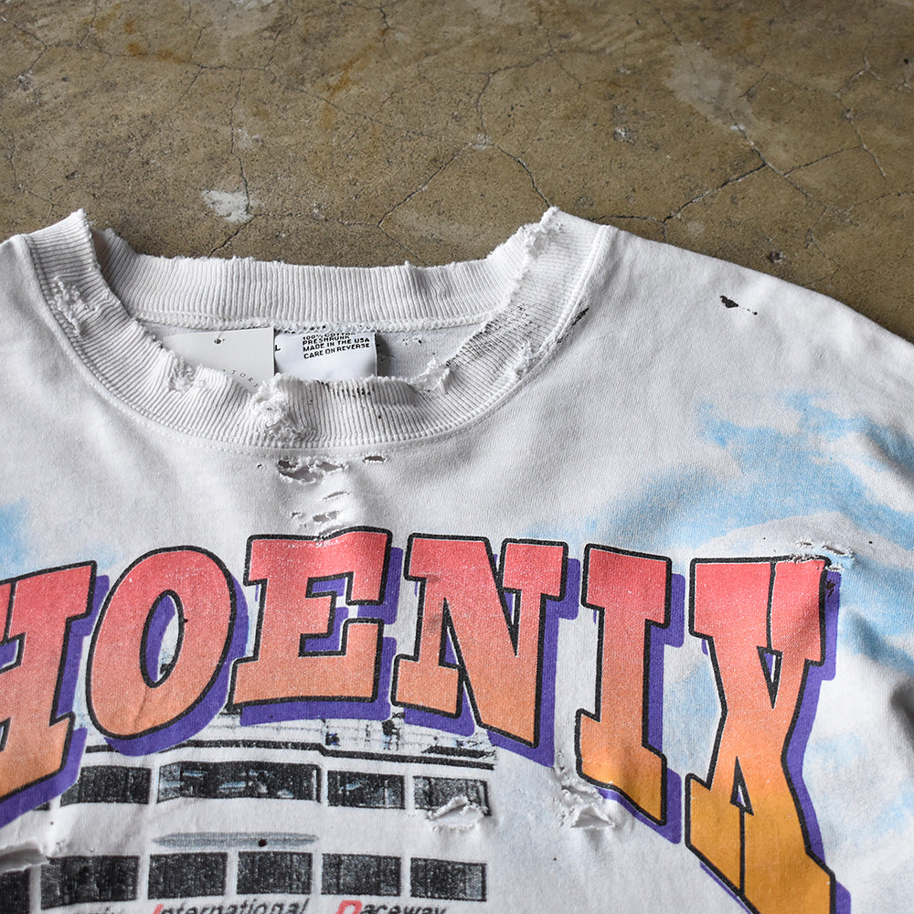 90's ボロ! CHASE authentics AOP レーシング Tシャツ USA製 250805H