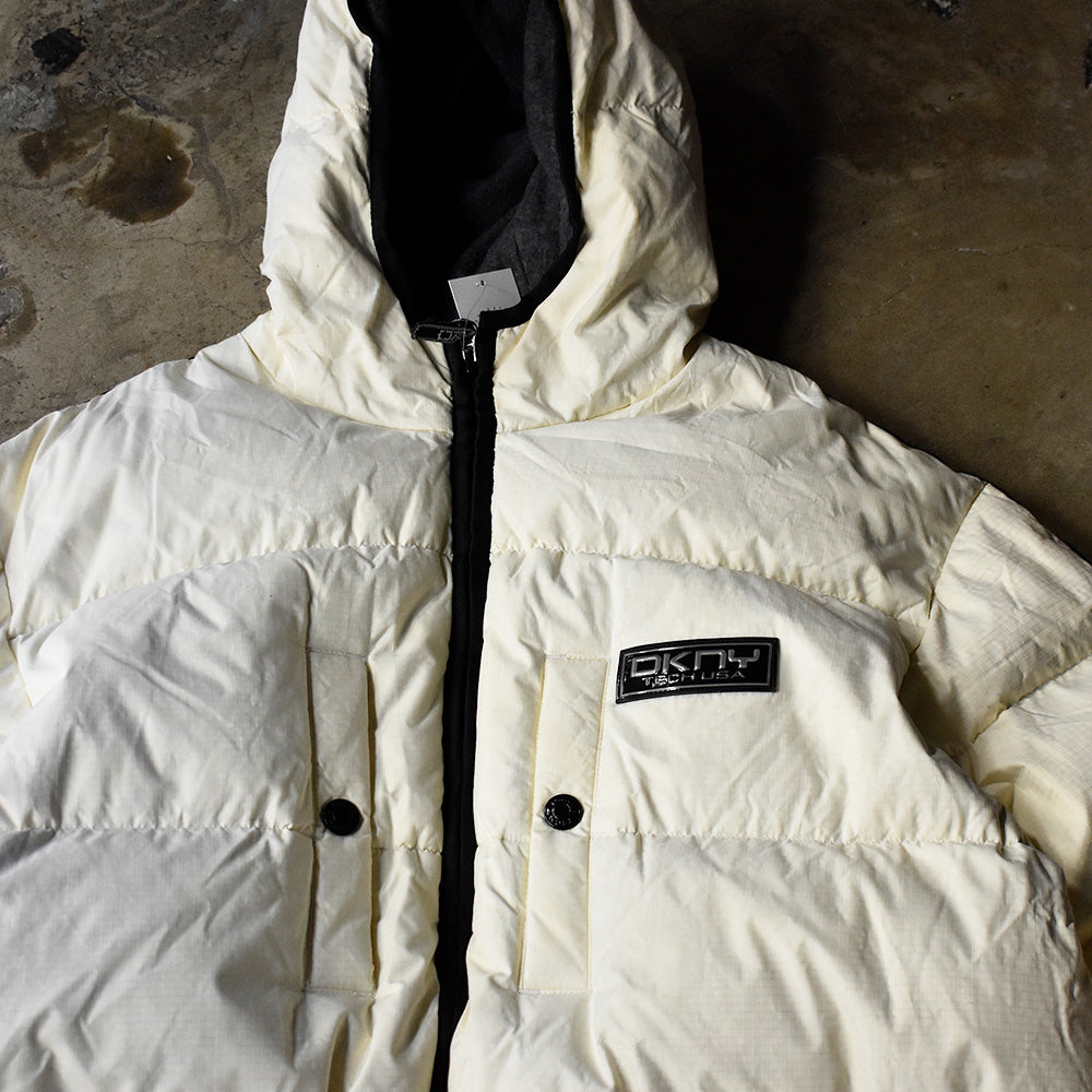 90’s DKNY TECH サイドロゴテープ! フード付きダウンジャケット 231218