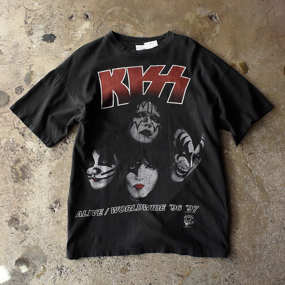 90's KISS “Alive/Worldwide” Tour 1996-97 ロック Tシャツ 250821H