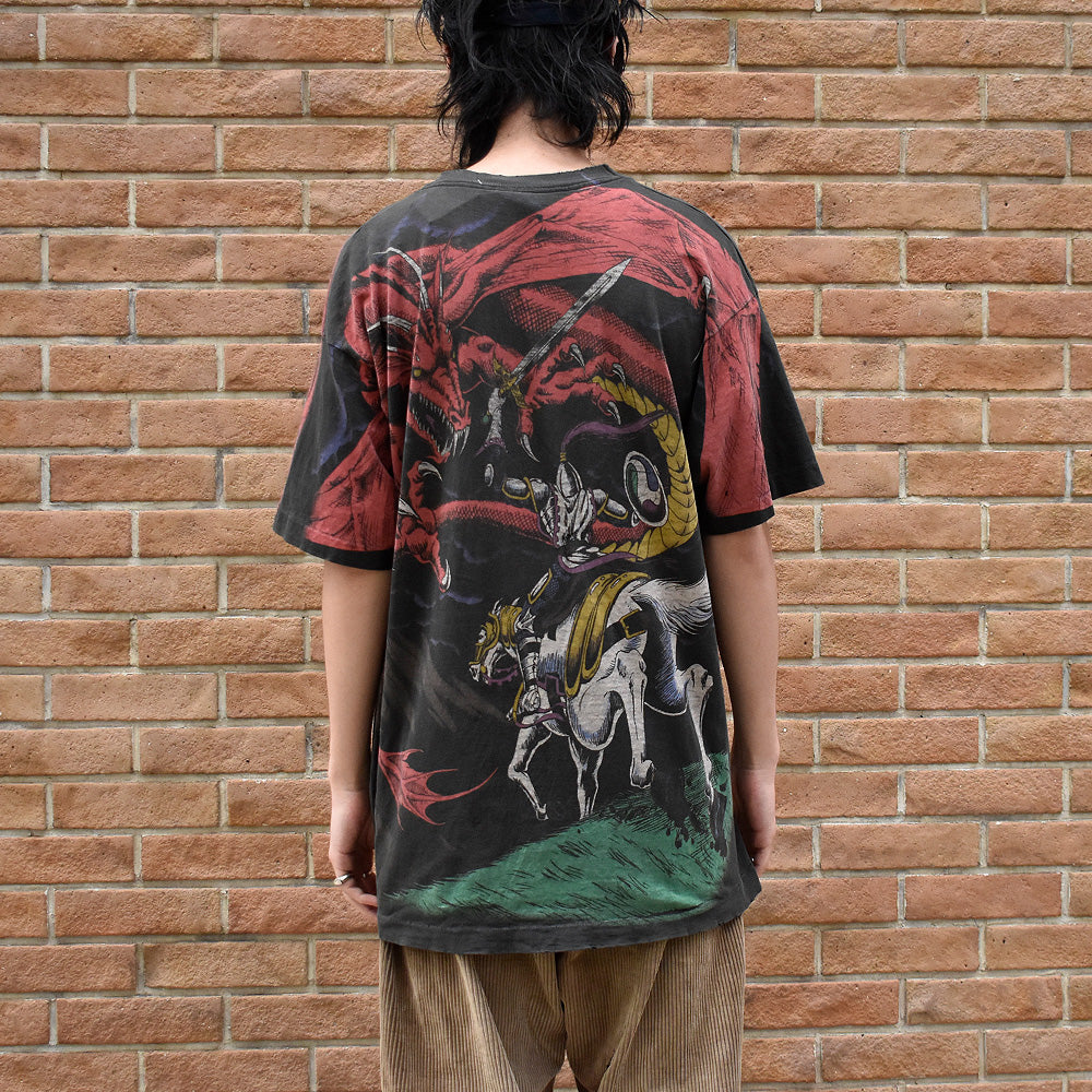 90’s AOP! LIQUID BLUE “Dragon” Tシャツ USA製 250424H