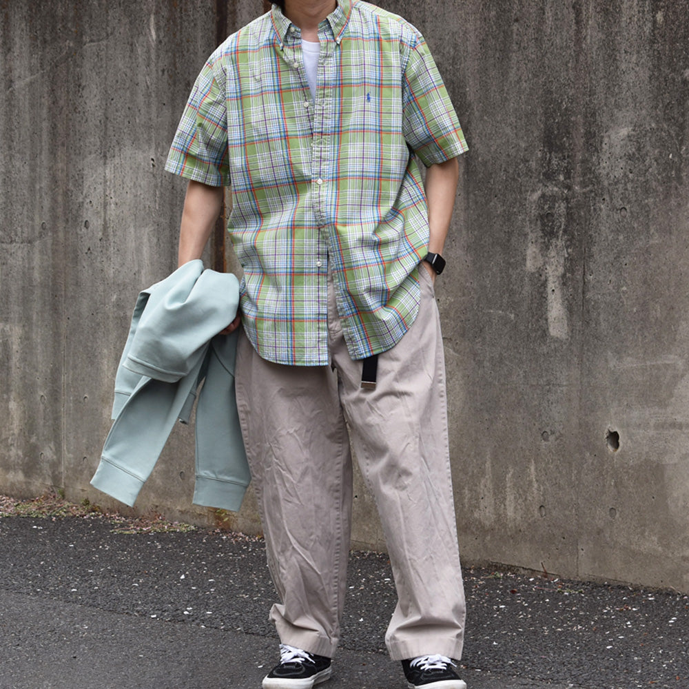 Ralph Lauren “CLASSIC FIT” チェック 半袖 ボタンダウンシャツ 240425 S2089