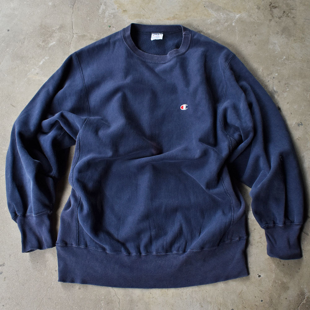 90’s Champion 目つき NVY RWスウェット USA製 231015