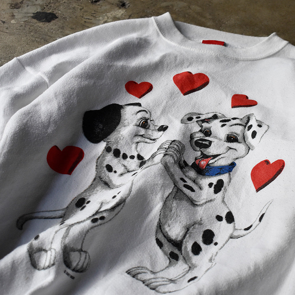 90’s Disney “One Hundred and One Dalmatians” 101匹わんちゃん スウェット 240311H