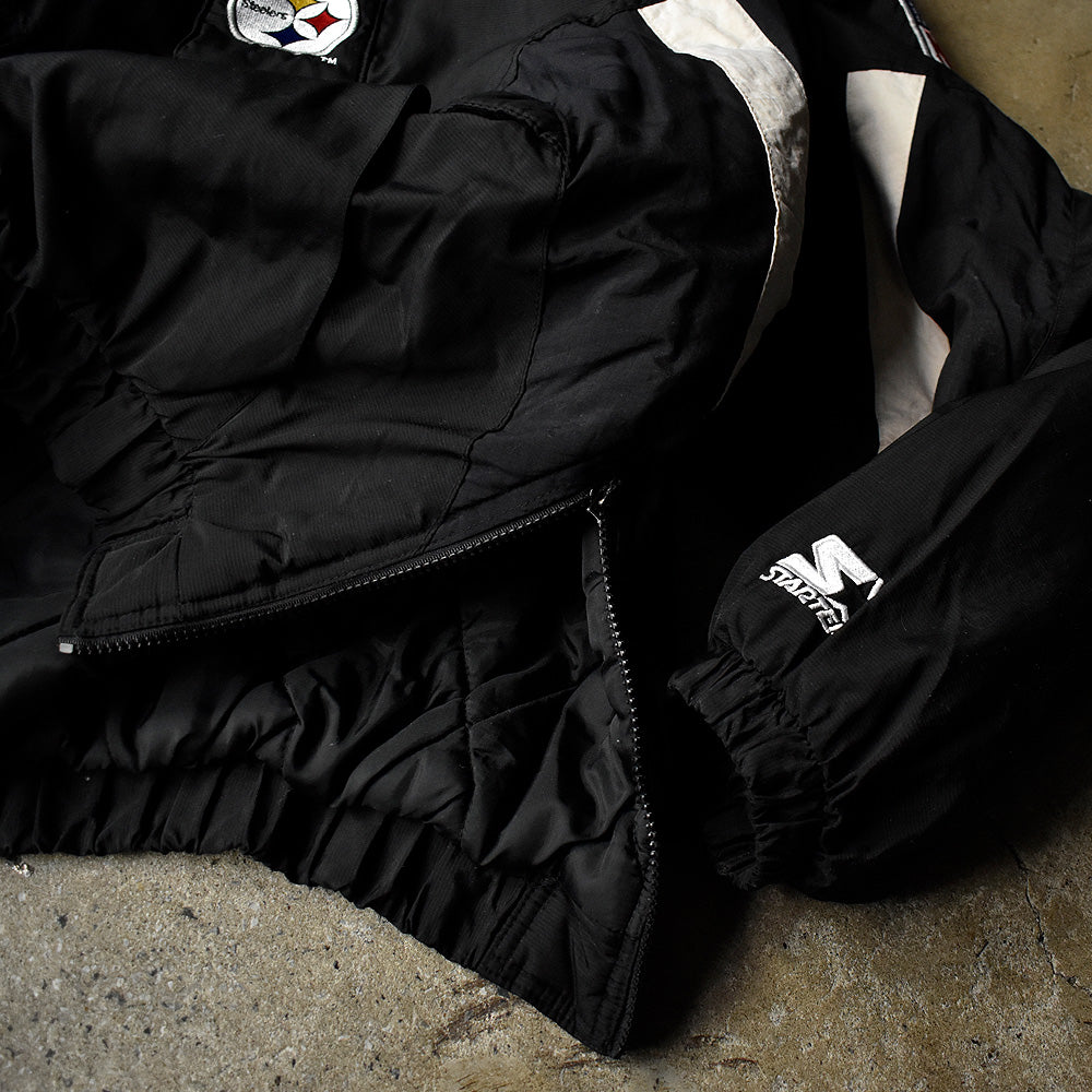 90's STARTER NFL “Pittsburgh Steelers” ナイロン アノラックパーカー 240109