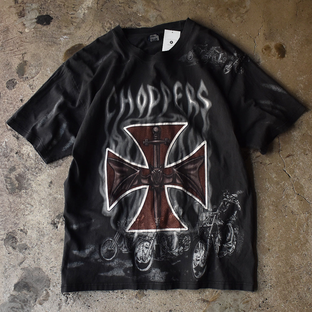 Y2K AOP! Choice Apparel "Chopper Cross"Tee 230524H