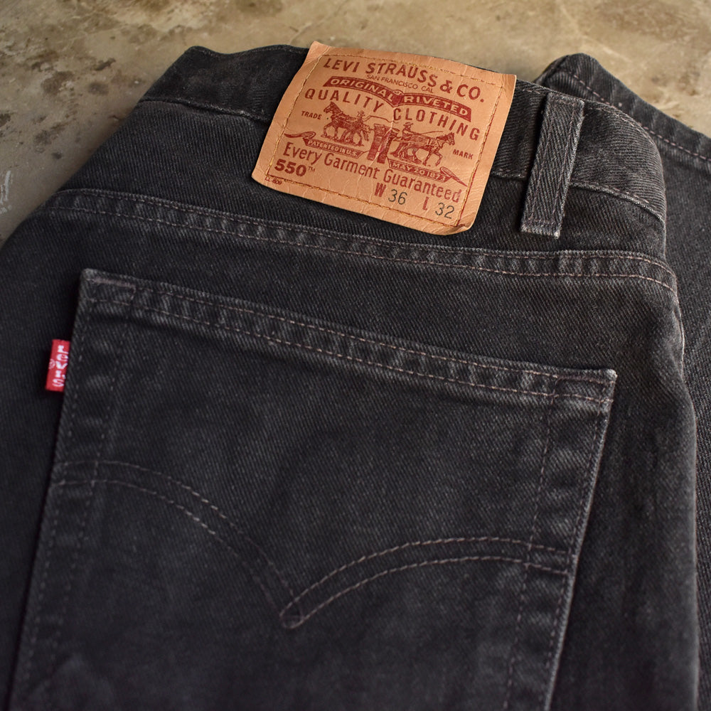 Y2K Levi's/リーバイス 550 ブラックデニムパンツ USA製 230805H