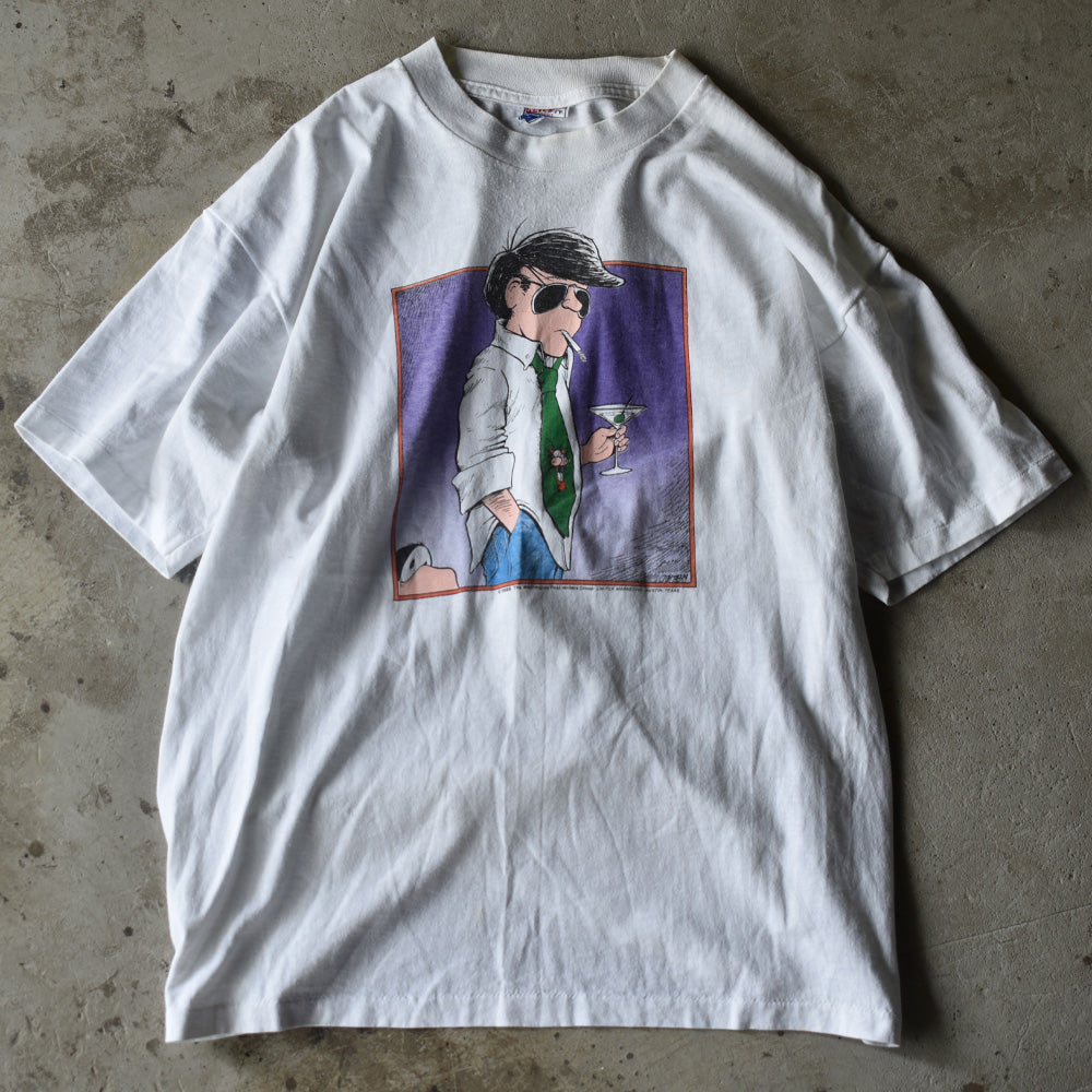 80's Berkeley Breathed/バークリー・ブレシド "Outland" マンガ アートTシャツ USA製 230829