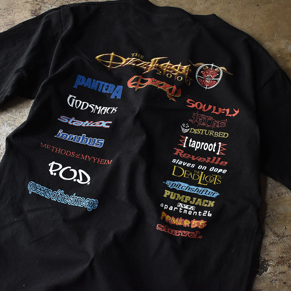 Y2K Ozzy Osbourne "Ozzfest 2000" フェス ロック Tシャツ 230513H