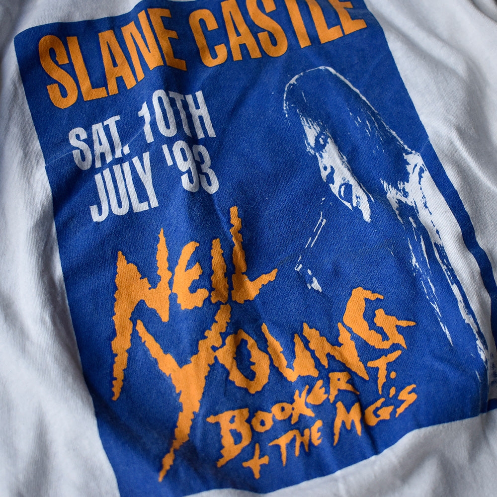 90's Neil Young / Booker T&The MG's “Slane Festival 1993“ フェス ロック Tシャツ 240518H