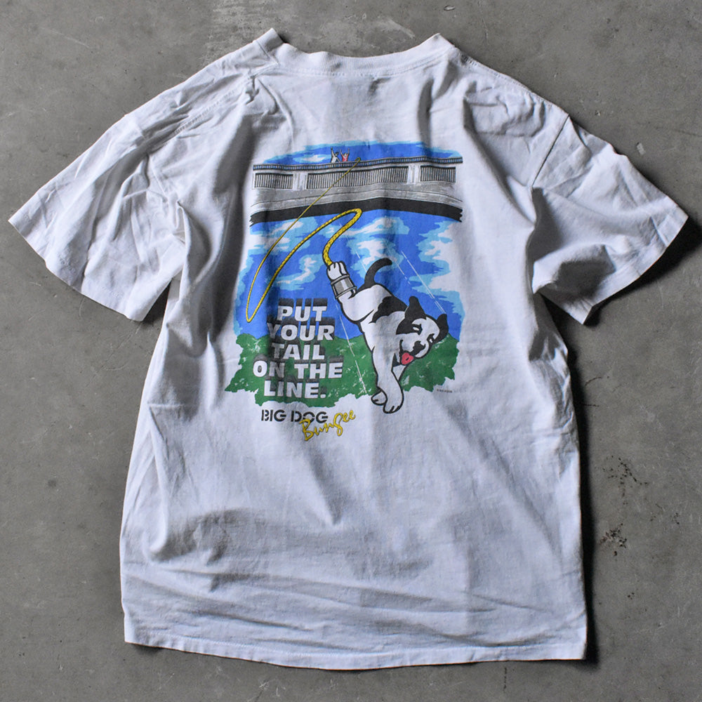 90's BIG DOGS “PUT YOUR TAIL ON THE LINE” 両面プリント Tシャツ USA製 240421
