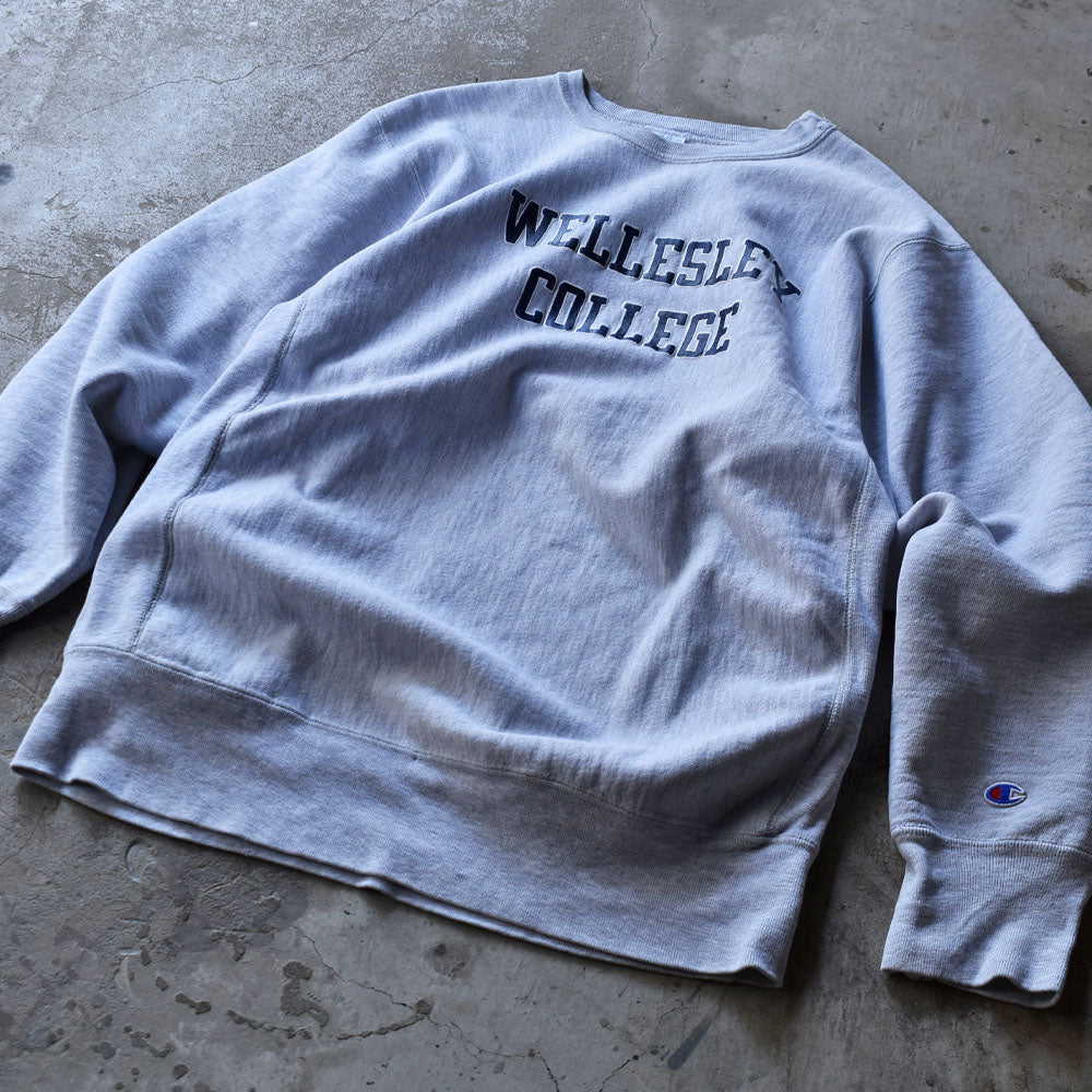 80's Champion/チャンピオン "WELLESLEY COLLEGE" RWスウェット USA製 230520