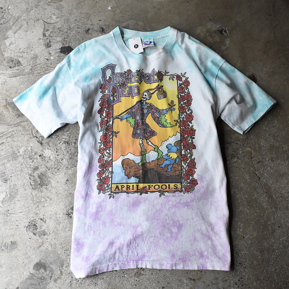 90’s LIQUID BLUE Grateful Dead “APRIL FOOLS” tarot! タイダイ ロック Tシャツ USA製 250714H
