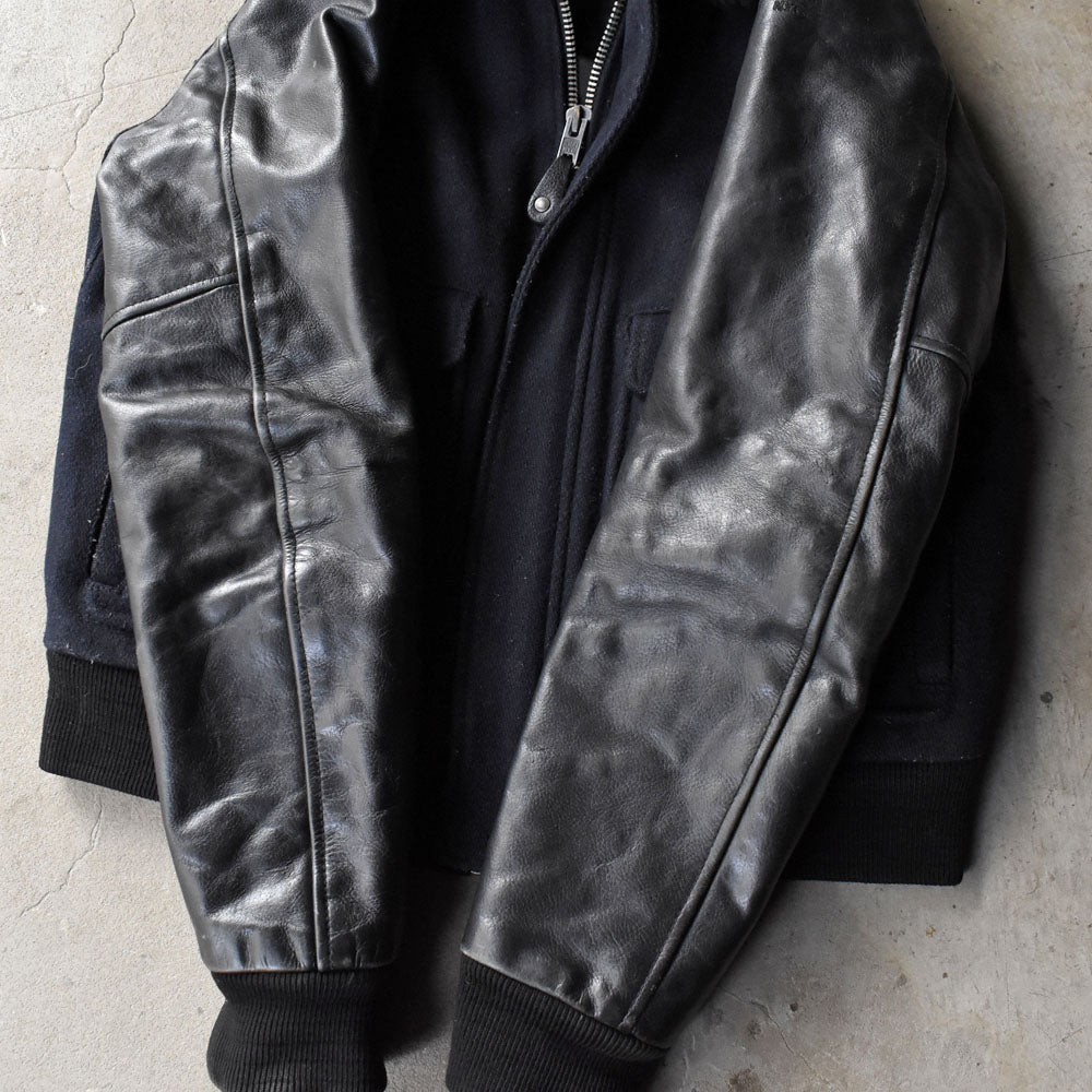 Schott ウール × レザー フライトジャケット 251017H