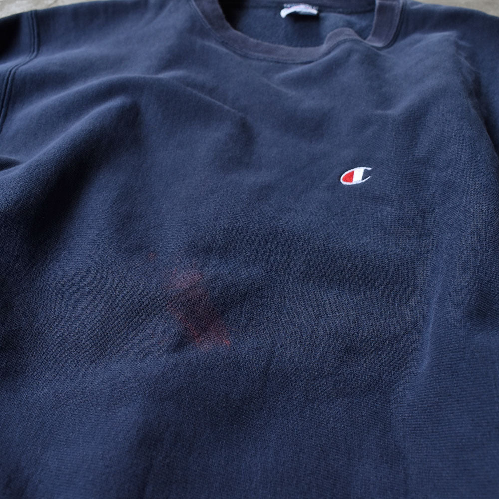 90’s Champion 目つき NVY RWスウェット USA製 231015