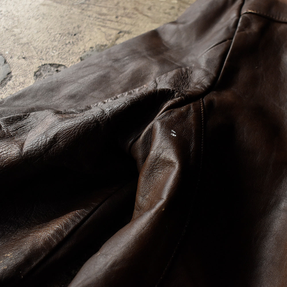 60's-70’s Sears Oakbrook Sportswear ライナー付き レザーカーコート 231029H