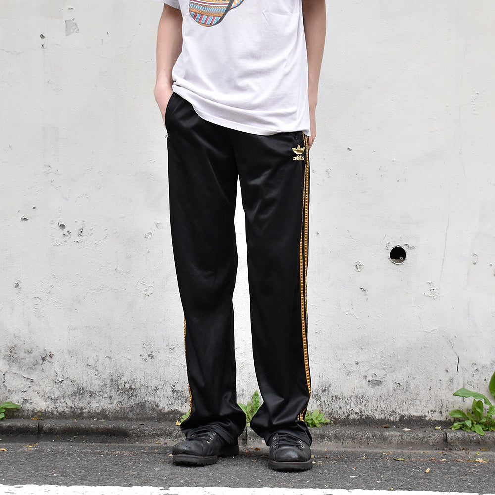 Y2K adidas 黒×金 トラック ジャージパンツ 250429H