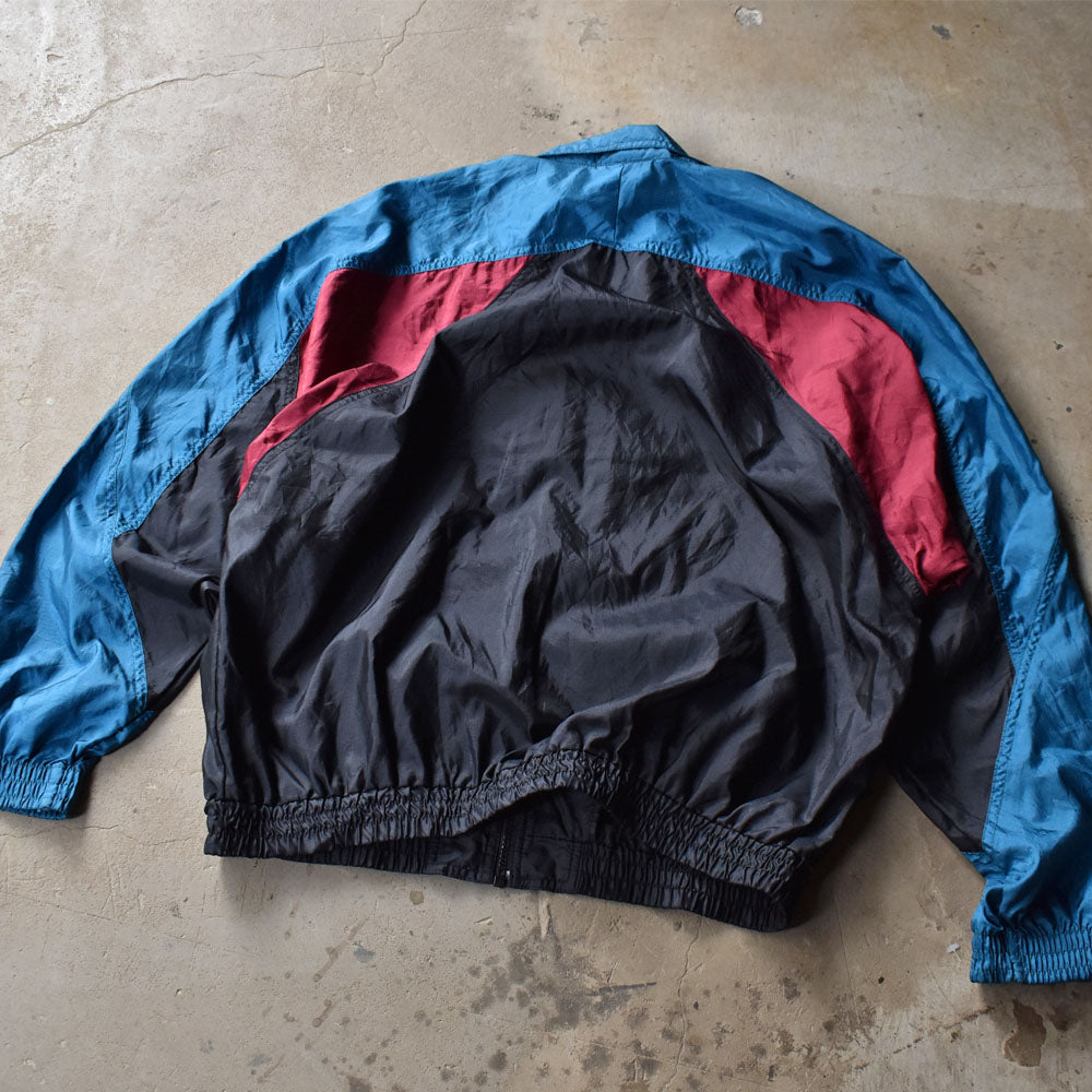 80’s NIKE ナイスカラー! ロゴ刺繡 ナイロン トラックジャケット 240428