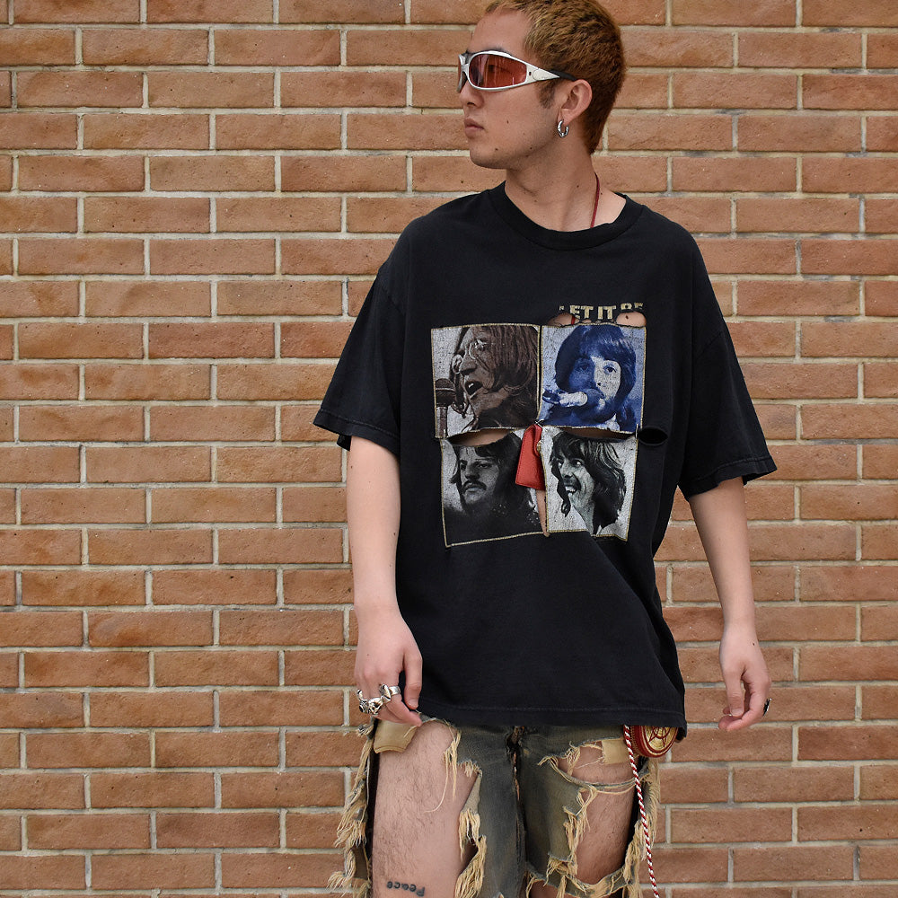 Y2K The Beatles “Let It Be” ダメージ!Tシャツ 250508H