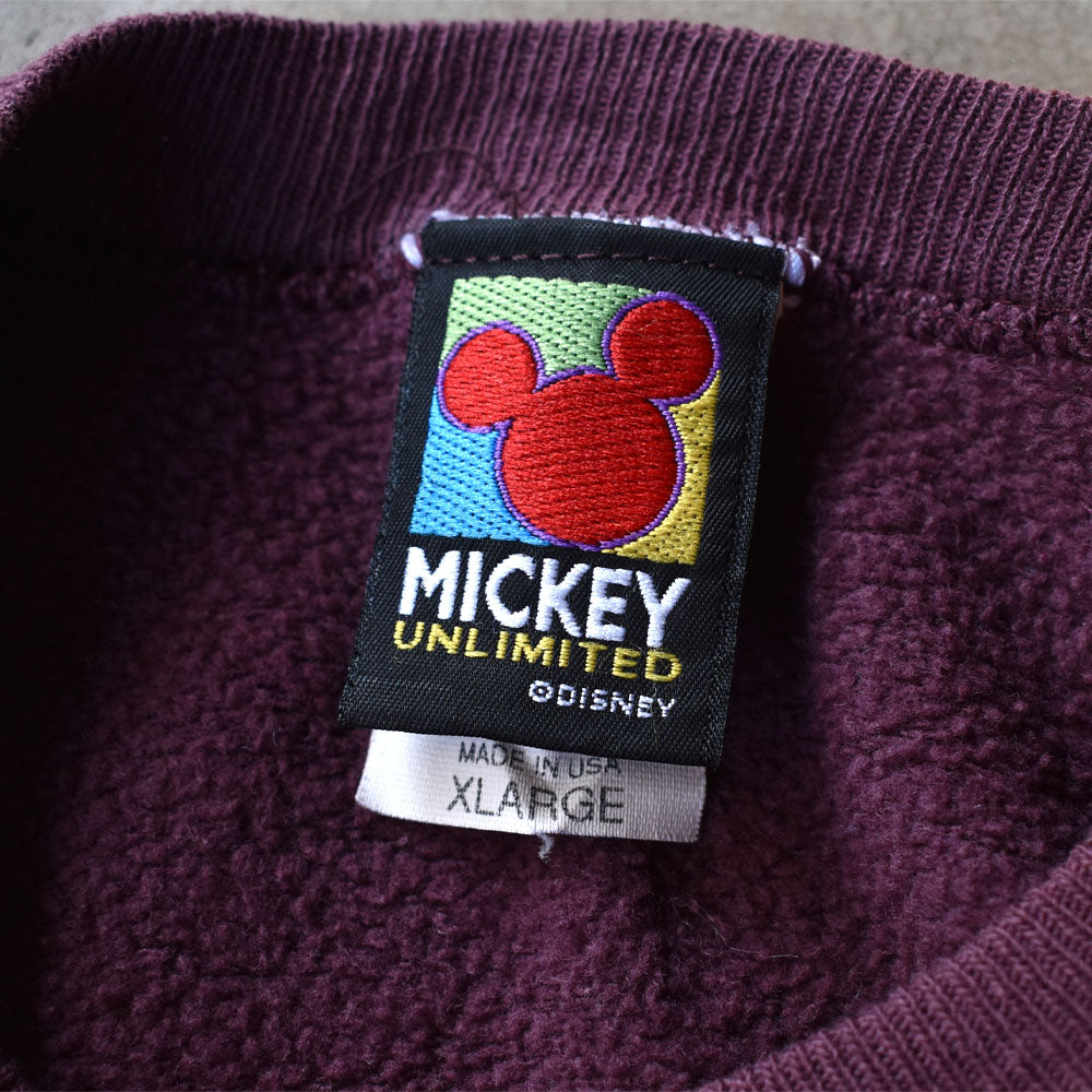 90’s Disney “MICKEY MOUSE“ スウェット USA製 240107H