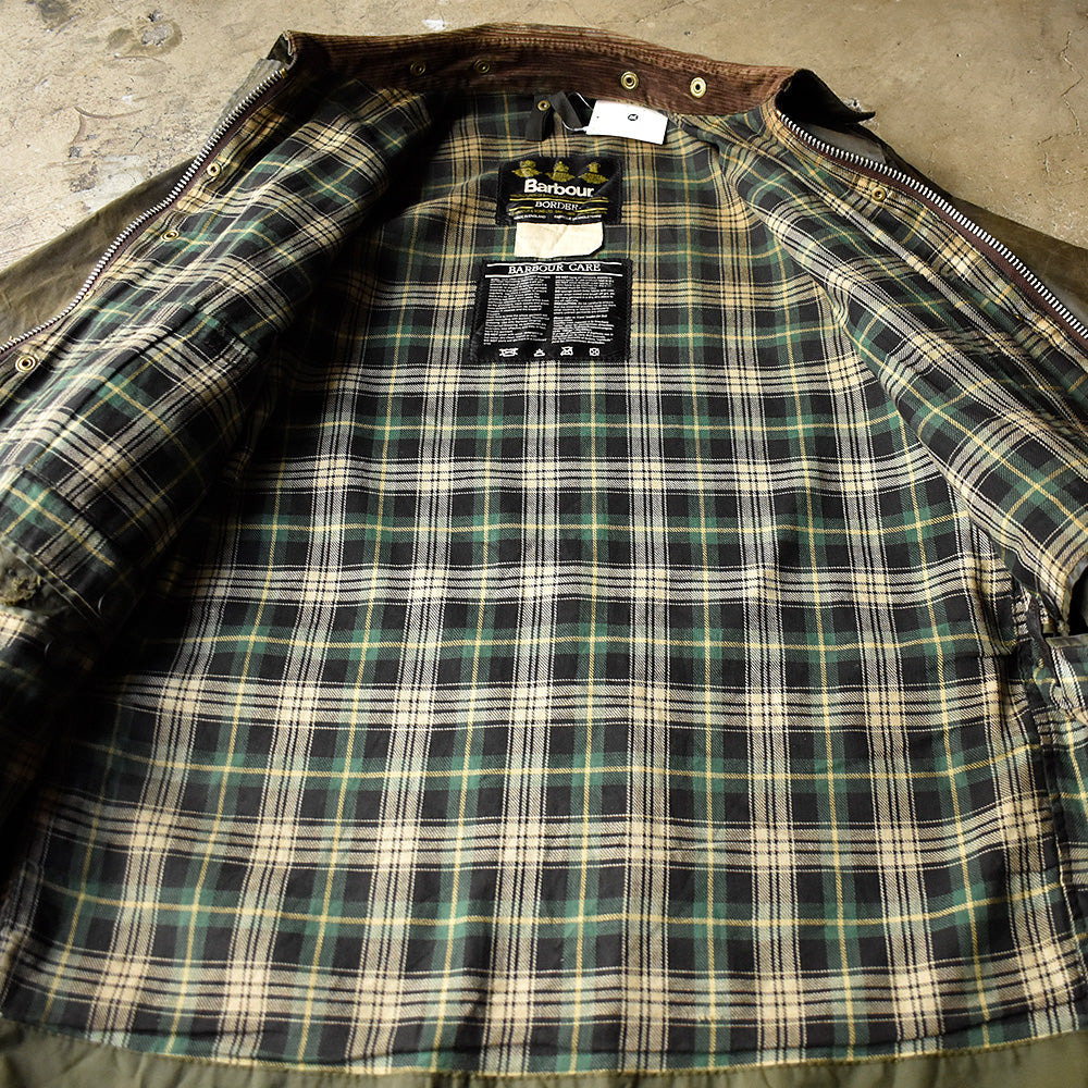 80's Barbour 旧3ワラント “BORDER” オイルドジャケット イングランド製 240209H