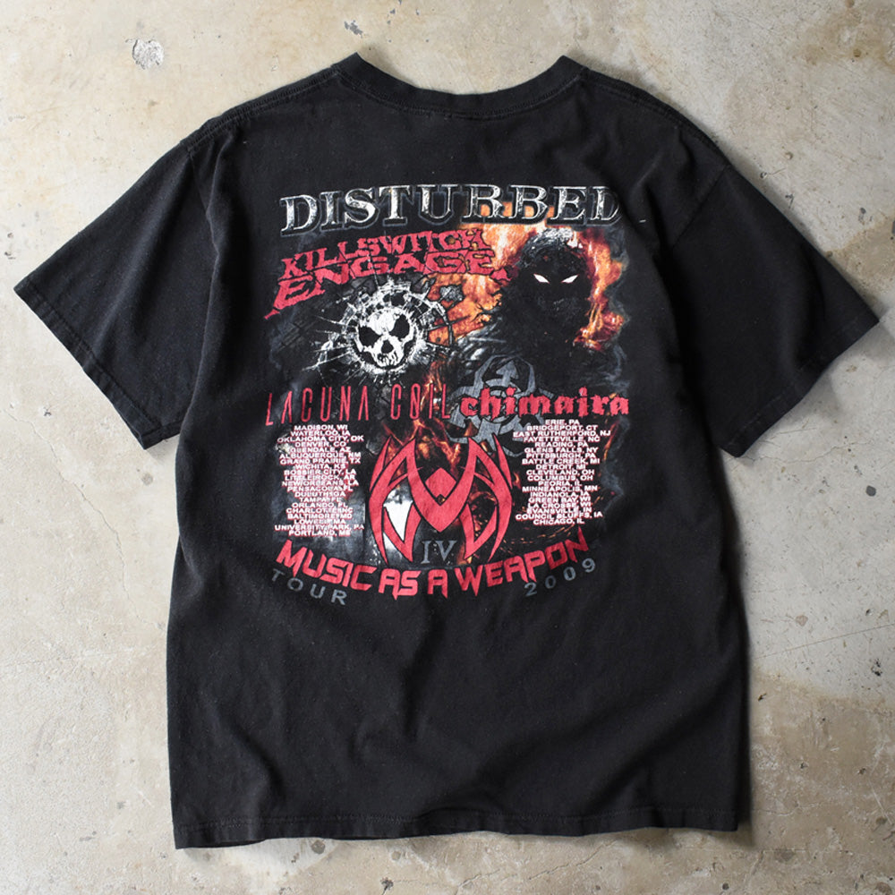 Y2K Disturbed “Music As A Weapon IV” ロック Tシャツ 250719