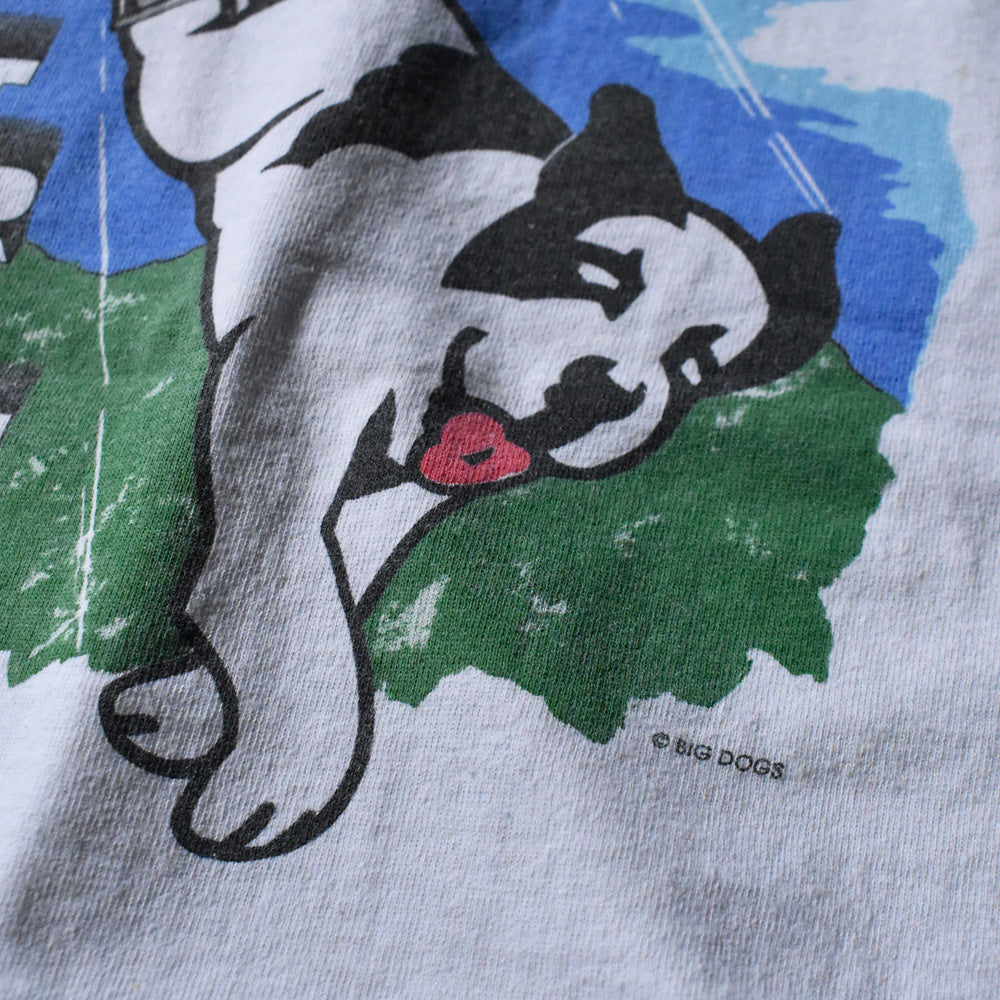 90's BIG DOGS “PUT YOUR TAIL ON THE LINE” 両面プリント Tシャツ USA製 240421