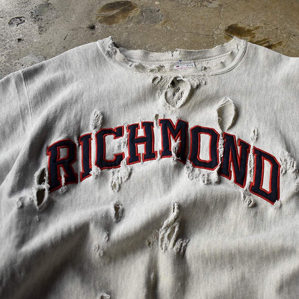 90's ボロ! Champion “Richmond” ワッペン リバースウィーブ スウェット 250212H