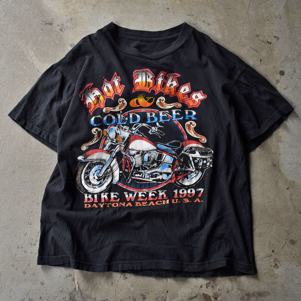 90's　”DAYTONA BEACH BIKE WEEK ’97” Motorcycle Tシャツ　USA製 　230603