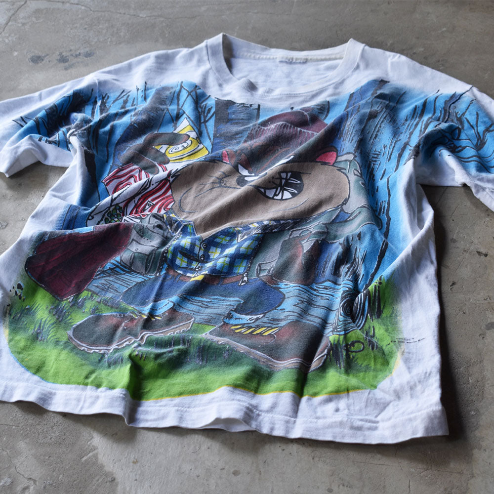 90’s Looney Tunes “BUILT TOUGH” AOP! Tシャツ USA製 230925