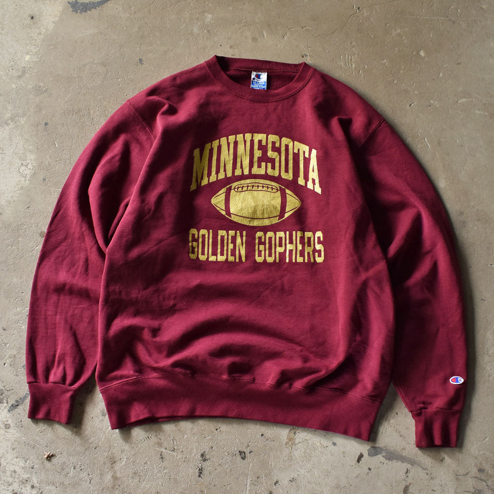 90's Champion/チャンピオン “MINESOTA GOLDEN GOPHERS” RWスウェット 230426