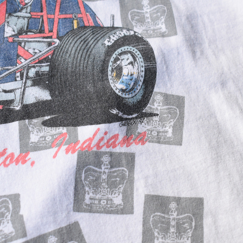 90’s Steve Kinser “Valvoline Racing” チェッカーパターン レーシング Tシャツ USA製 250801