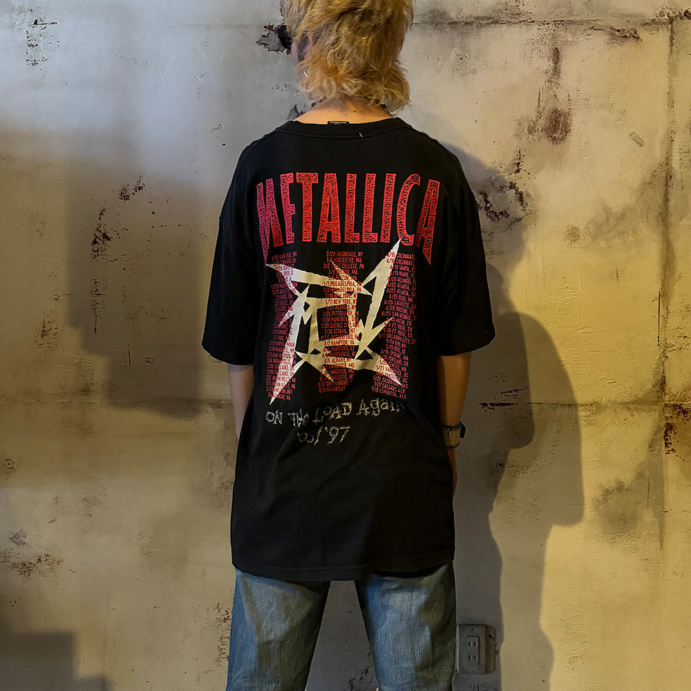 90's Metallica “ON THE ROAD AGAIN '96/'97” Tour Tシャツ 240702H