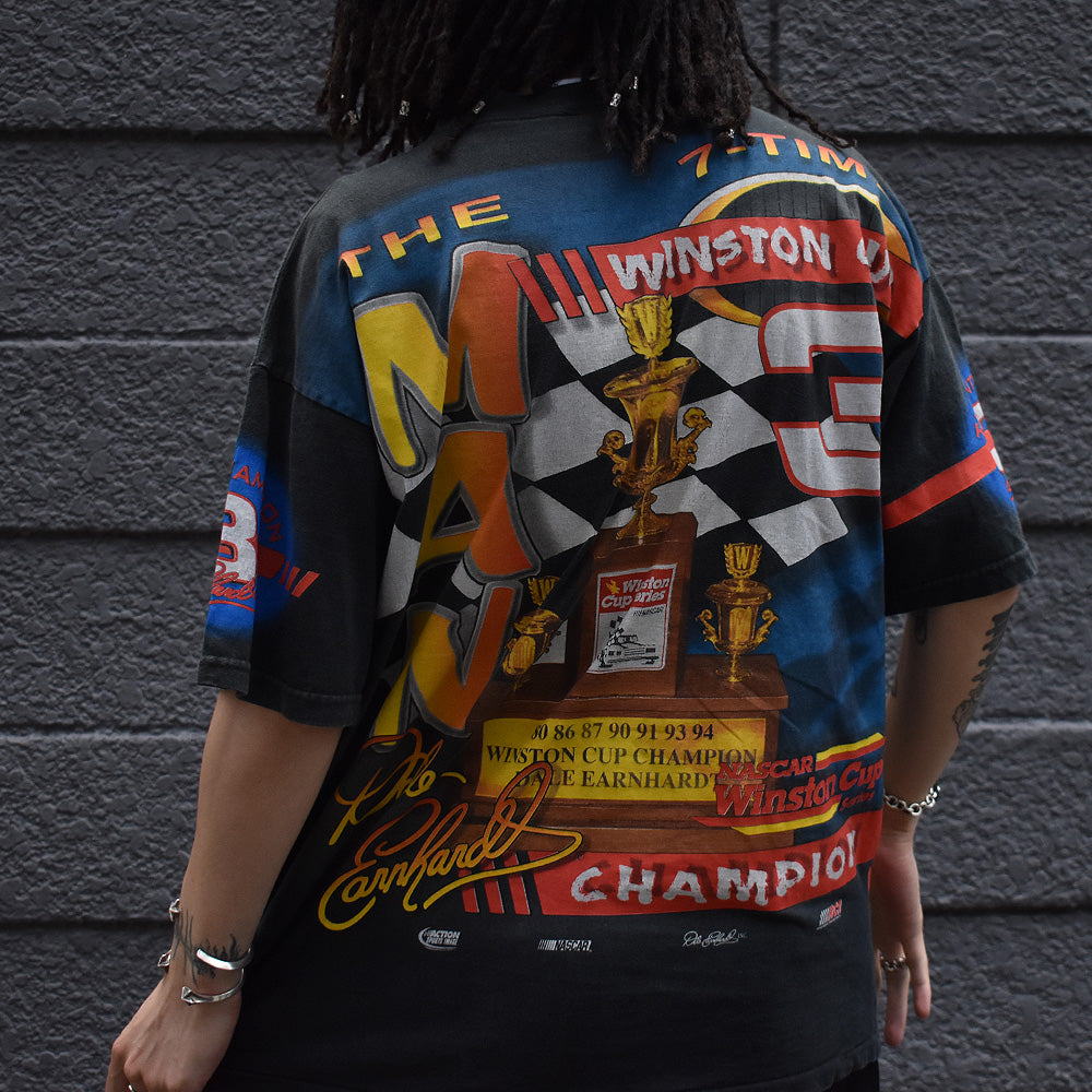 90's AOP! CHASE authentics Racing Tee USA製 230625H